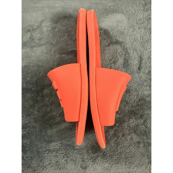 Diane Von Furstenberg "Kellan" Orange Rubber Slide Sandals w/Logo 8M MSRP $200 - Picture 10 of 16
